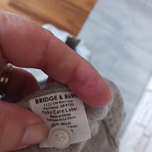 Bridge & Burn size XS shirt dress Flannel gray wool blend longsleeve - Picture 5 of 5